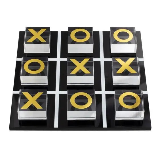 Wholesale Custom Acrylic Chess & Tic Tac Toe Set with Display Rack Custom Logo & Various Designs for Home Use