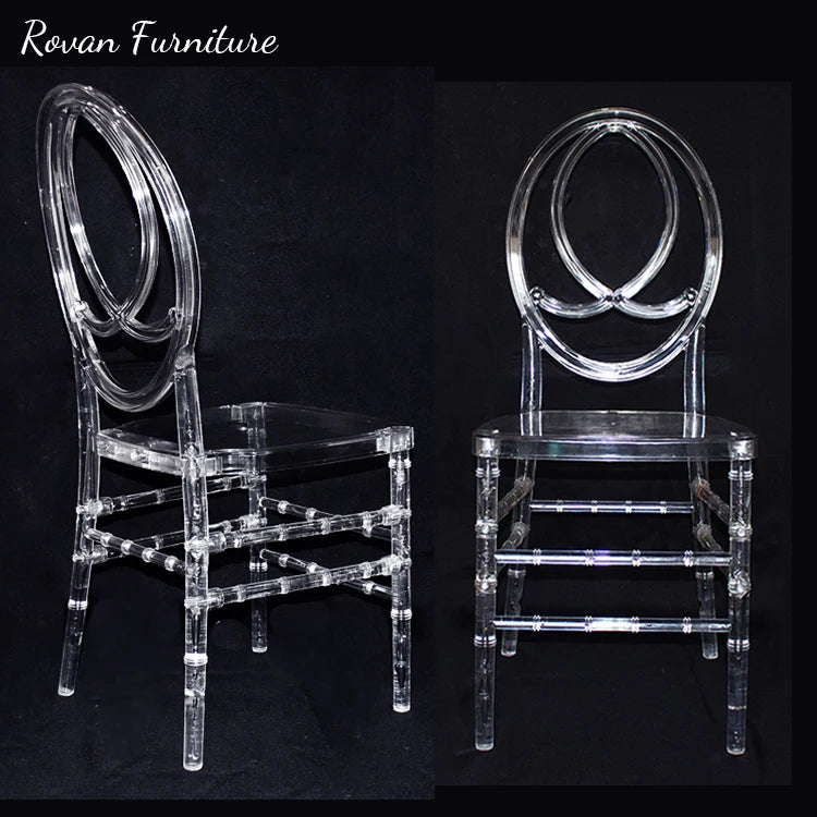RTS TOP clear Acrylic Stacking Wedding Chair Hire White Wedding Chair Acrylic Ghost Chair
