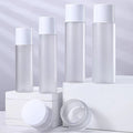 Custom Label 100ml 120ml 200ml PET Toner Plastic Bottle Silk Screw Cap for Skin Care Serum Face Cream Lotion Cosmetic Packaging