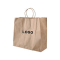 Custom Biodegradable Brown Paper Bag with Handle Kraft Paper Shopping Bag for Food Pizza Salad Jelly Pet Food