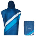 Custom Logo Printed Adult Surf Hooded Poncho Towel Surfing Changing Coat Beach Towel