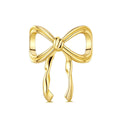 Silver Fashion Children's Alloy Jewelry Golden Bow Charms for Bracelet with Zircon for Party or Wedding Fashionable Gift