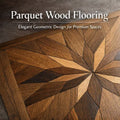 Parquet Flooring Engineered White Oak Geometric Pattern Custom Design Click Modern Kitchen Villa Hotel Apartment 3-Year Warranty