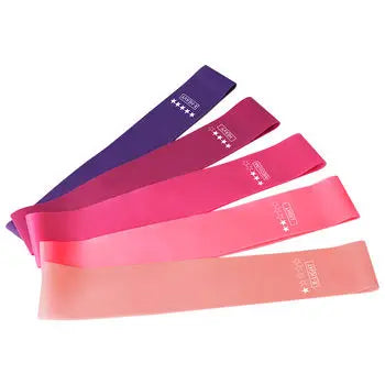 5 Levels Eco-Friendly Workout Fitness Exercise Bands 100% Latex Resistance Band Set Strength Training Yoga Pilates