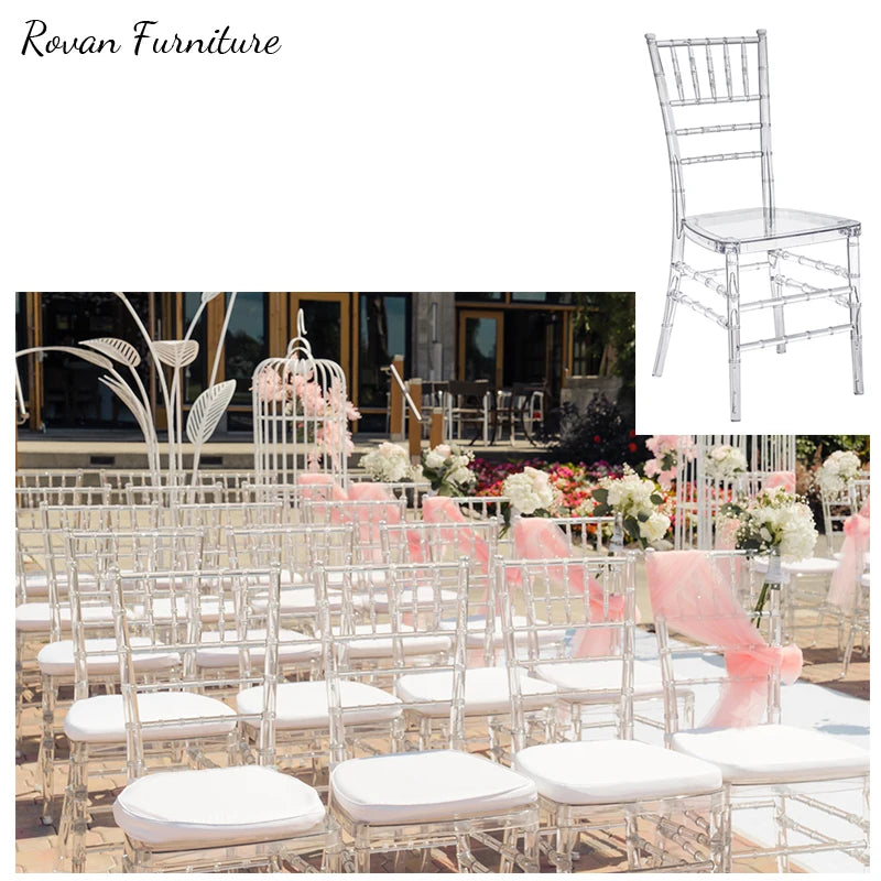 RTS TOP Cheap Acrylic Chairs Black Wedding Rentals Chivari Chairs Wedding