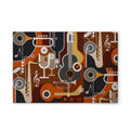 Made In Germany - Home Decor Canvas Picture Pop Art Abstract - Wall Mural In Brown And Grey - Canvas Picture On Stretcher Frame