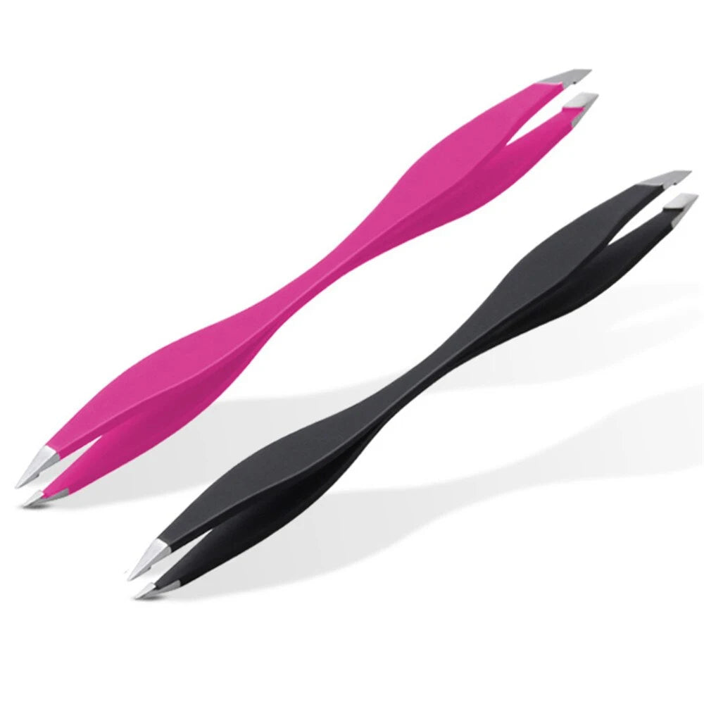 Eyebrow Tweezers Rose Beauty Makeup Tools Double Ends Eyebrow Double Sided  Slanted Stainless Steel Eyebrow Tweezers