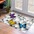 American Retro Polyester Entryway Mat Easy-to-Care Washable Dirt-Resistant Novelty Floor Mat for Home Kitchen Living Room Rugs