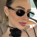2025 Custom Logo Retro Men Women Metal Punk Round Sunglasses UV400 Shades Y2K Small Oval Sun Glasses Women