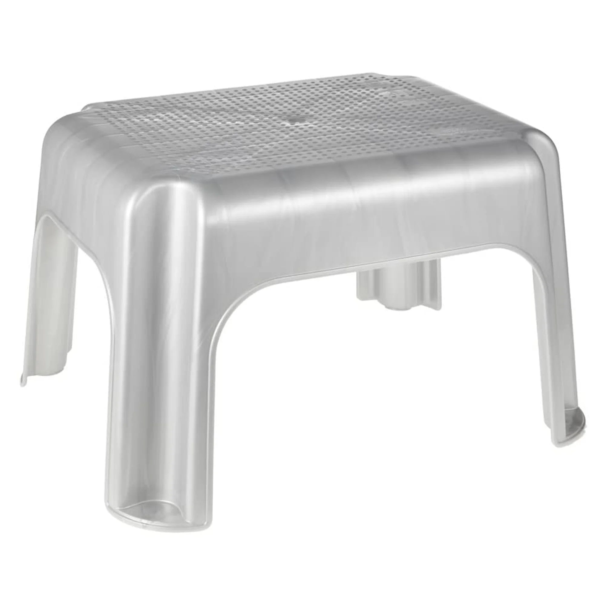Step stool quality and safety Durable plastic (PP) 36.5 x 30 x 24 cm Tim Silver