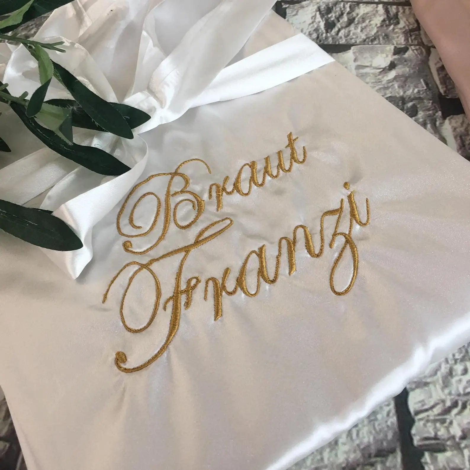 Personalized Plus Size Bride & Bridesmaid Satin Classic Robe Embroidered Proposal Kimonos Bridal Shower Party Gift