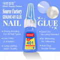 Professional 401 Nail Adhesive Super Glue for False Nails Tips Nail Art Crystal Decorations Strong Long Lasting
