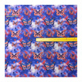 Novelty American Flag Colors Butterfly Pattern Design Digital Print Poly Tulle Fabric for Independence Day Party Dress