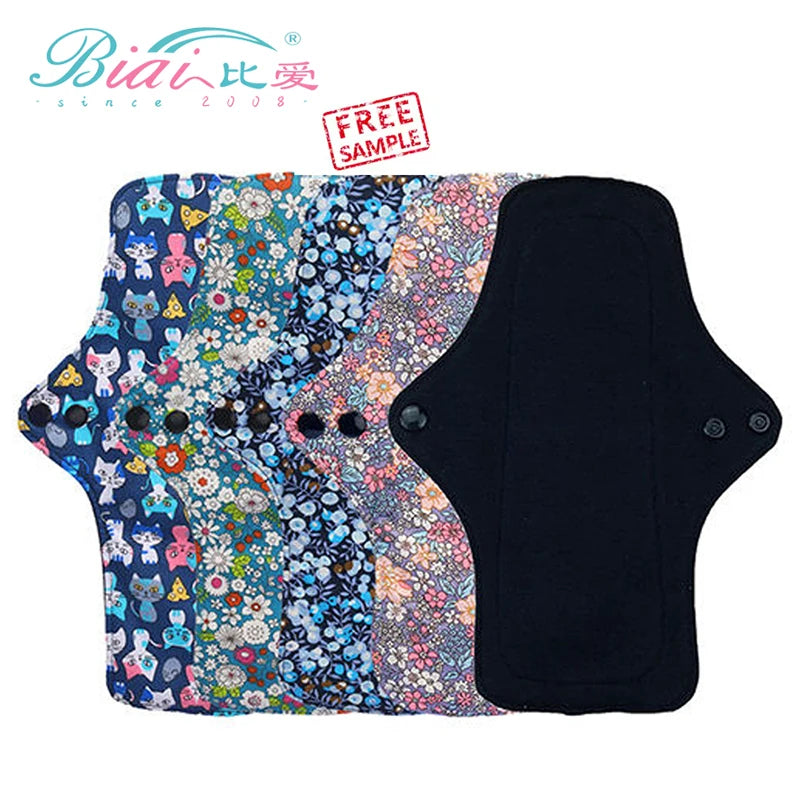 100% Cotton Reusable Menstrual Pad Women Super Absorbency Sanitary Napkin Cotton Panty Liners Pure Cotton Health Sanitary Pads