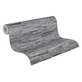 Made in Germany - Wallpaper rolls Stone Grey - Non Woven Vinyl - Modern Wallpaper Stone Look for Walls - 1005 x 053 m
