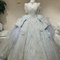 Jancember DW0009 Bling Short Sleeve Empire Sequin Wedding Puffy Dresses for Women