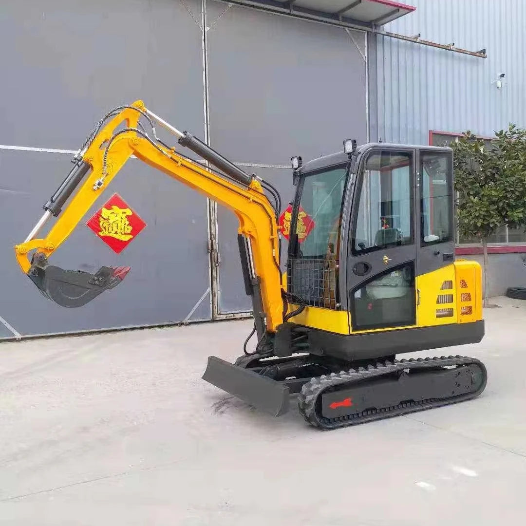 2.5 Ton Hydraulic Mini Crawler Excavator with Bucket breaker hammer auger drill quick hitch