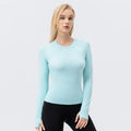 New Spring Summer UPF 50+ Quick Dry Breathable Gym Clothes Women Round Neck Anti-UV Slim Fit Woman Clothes