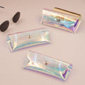 Protective Soft PVC Rectangle Transparent Eyewear Pouch Travel-Friendly Push-Button Glasses Case Fashionable Giftable Sunglasses