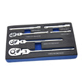 WZAUTO Professional 6pcs Flex Head Ratchet Wrench Set 1/4''3/8''1/2'' Drive 72T Quick Release Spanner Extension Bar OEM Metric MegaBDM