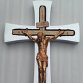SLA 3D Printed Cross - Gold and Silver Spray Paint