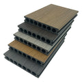 Fully Capped WPC Decking Low Maintenance Outdoor Flooring Panels Contemporary Moisture Resistant Natural Wood for Basements