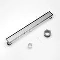 28 Inch Brushed Stainless Steel Tile Insert Invisible Linear Floor Drain Supports Dropshipping