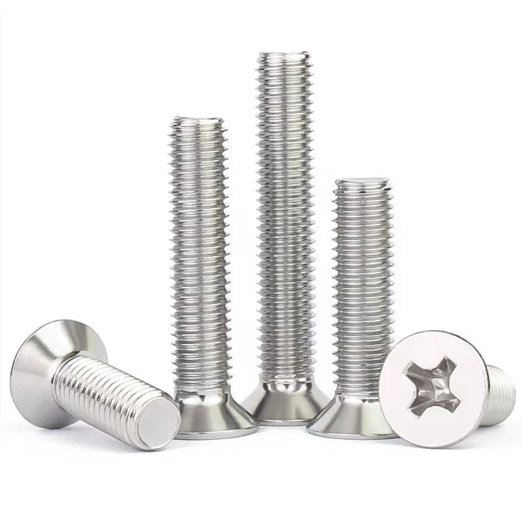 M2 M2.5 M3 M3.5 M4 M5 M6 M8 304 Stainless Steel A2 Countersunk Machine Screws Phillips Flat Head Machine Screws