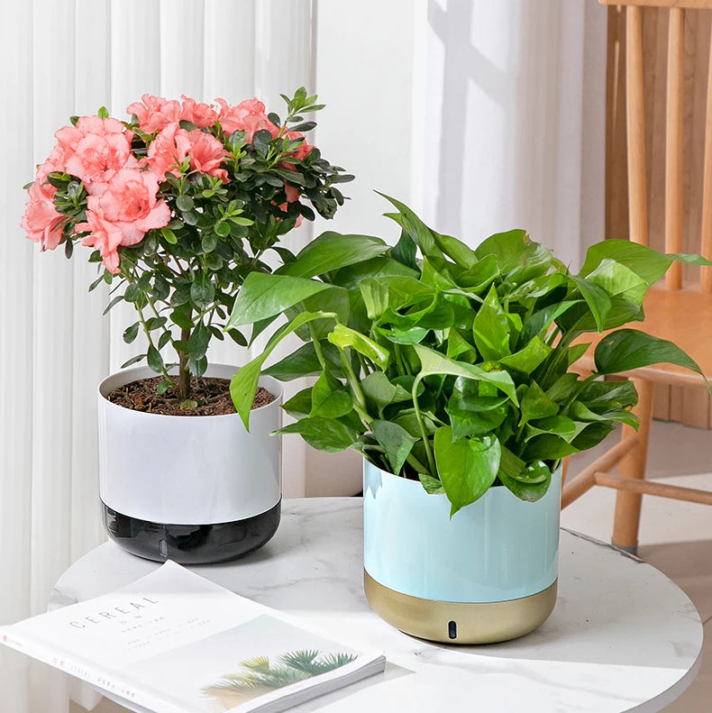 Brice Large Self Watering Outdoor Garden Planters Artificial Flowers Home Nordic Style PP Material 10-year Indoor/Outdoor