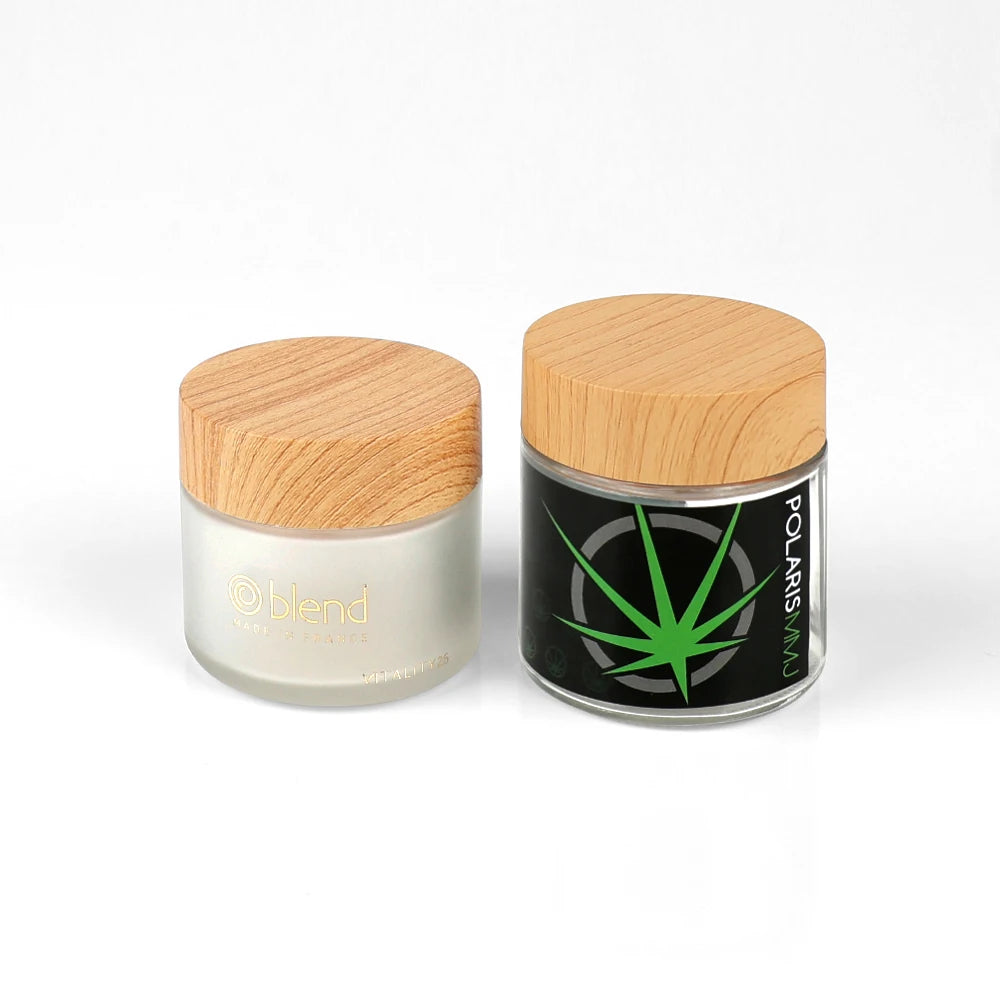 Factory Direct Sales Customizable Premium High-end Empty Cosmetic Packaging Matte Frosted Black Amber Glass Jars Loose Powder