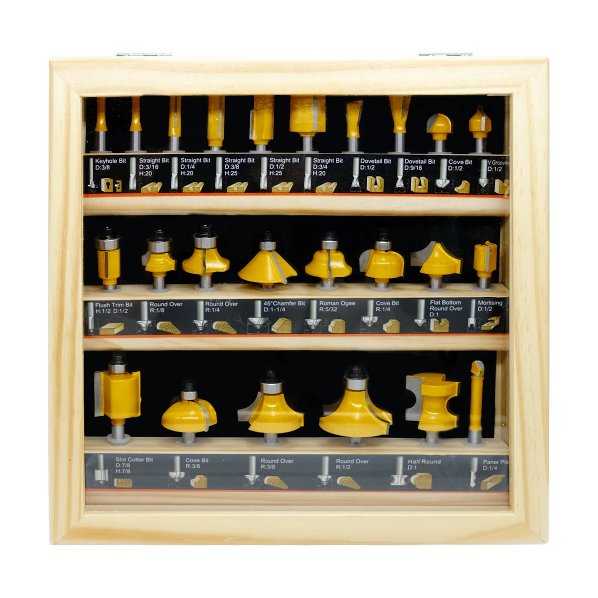 Tungsten Carbide Router Bits Set Router Bit Set for DIY Woodworking MegaBDM