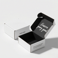 Custom White Eco-Friendly Corrugated Cardboard Clothing Mailer Box with Black Matte Lamination UV Varnishing Handled for Socks