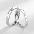 JQ43 925 Sterling Silver Jewelry Adjustable Lovers Sun Moon Ring for Girlfriend Boyfriend Sun Moon Couple Rings 2022