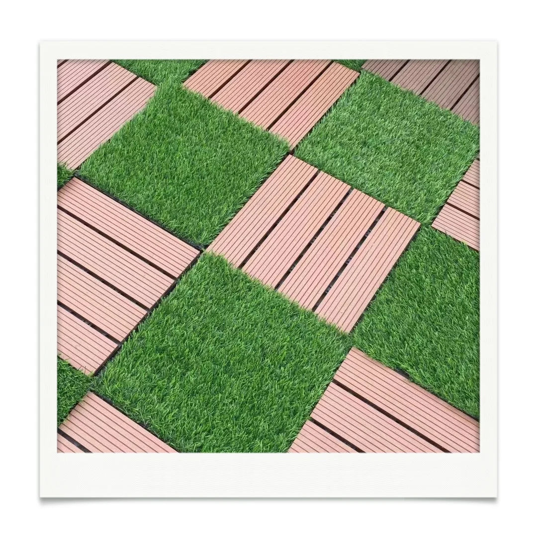 Outdoor Landscape Artificial Grass Interlocking Grass Turf for Garden