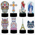 R-DP01-40 7-Color LED Lamp Cross Embroidery Mosaic Kit for DIY Diamond Painting Night Light Special Shape for Party Decorations