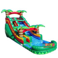 Party Events Use Kids Adults Hot Sale Big Symphony Palm Tree 18ft Big Inflatable Water Slide Pool