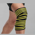 Elastic Knee Compression Wraps Adjustable Support Bandage for Weightlifting Powerlifting Fitness