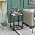 Living Room Furniture Customized Metal Stainless Steel Frame Marble Side Table Square
