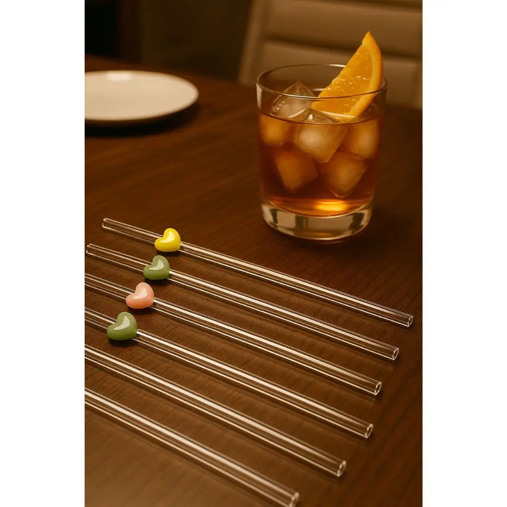 Daily Use Smooth Glass Drinking Straw Drinkware Accessory