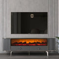 Modern Luxury Gray Coffee Table Bluetooth Connection Dining Home Wooden Electronic Fireplace MDF Board Hot Home Furniture