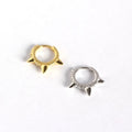 18k Gold Ladies Trendy Fashion Small 925 Sterling Silver Cubic Zircon PUNK RIVET Jewelry Earrings Women Hoop Earring for Women