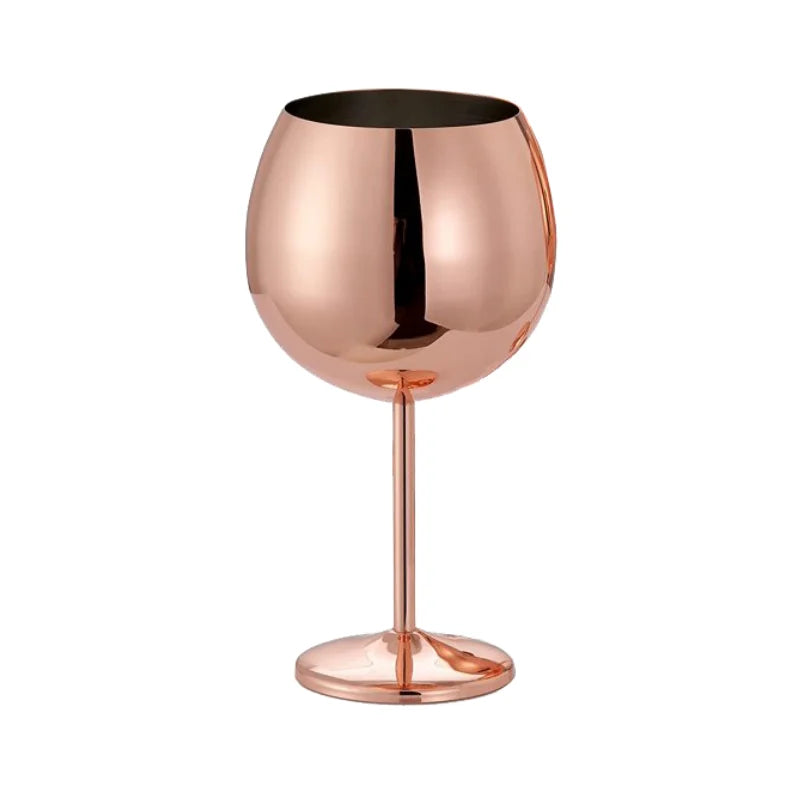 Rose Gold Stainless Steel Wine Glass Large Martini Glass Cocktail Champagne Party and Banquet
