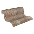Germany Floral Wallpaper Rolls-Leaves Pattern Pink Grey Taupe Brown Non Woven Vinyl 1005x0.53m Modern Kitchen & Gym Use