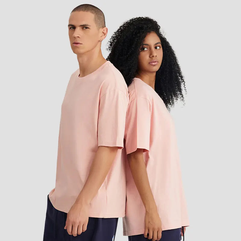 Wholesale Unisex High Quality 205g 100% Cotton Custom Logo Printing Blank Cool Feeling O-Neck Plus Size Men's T-shirts