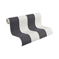 Made Germany Non Woven Vinyl Wallpaper Rolls Stripes Black White Modern Design Highly Wash-Resistant Light Living Room Kitchen