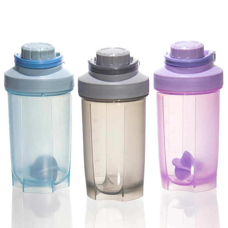 Custom Logo 400ml 600ml Shaker Gym Bottle Custom Logo Plastic Portable Fitness Gym Sports Protein Shaker Cup Water Bottle