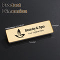 Free Personalized 1pcs Metal Brushed Nameplate Reusable Magnetic ID Badge Souvenirs Gifts Chest Plate Suction Black/Silver/Gold
