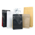 Flat Bottom Square Zipper Coffee Bag Coffee Beans Doypack Moisture Proof Packaging Valve Print Mylar Plastic 12oz Sushi Pet Food