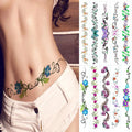 Sexy Flower Navel Tattoo Stickers 12 Sheets Waterproof Temporary Tattoos Runzio Brand CE Certified Women Girls Full Body MegaBDM
