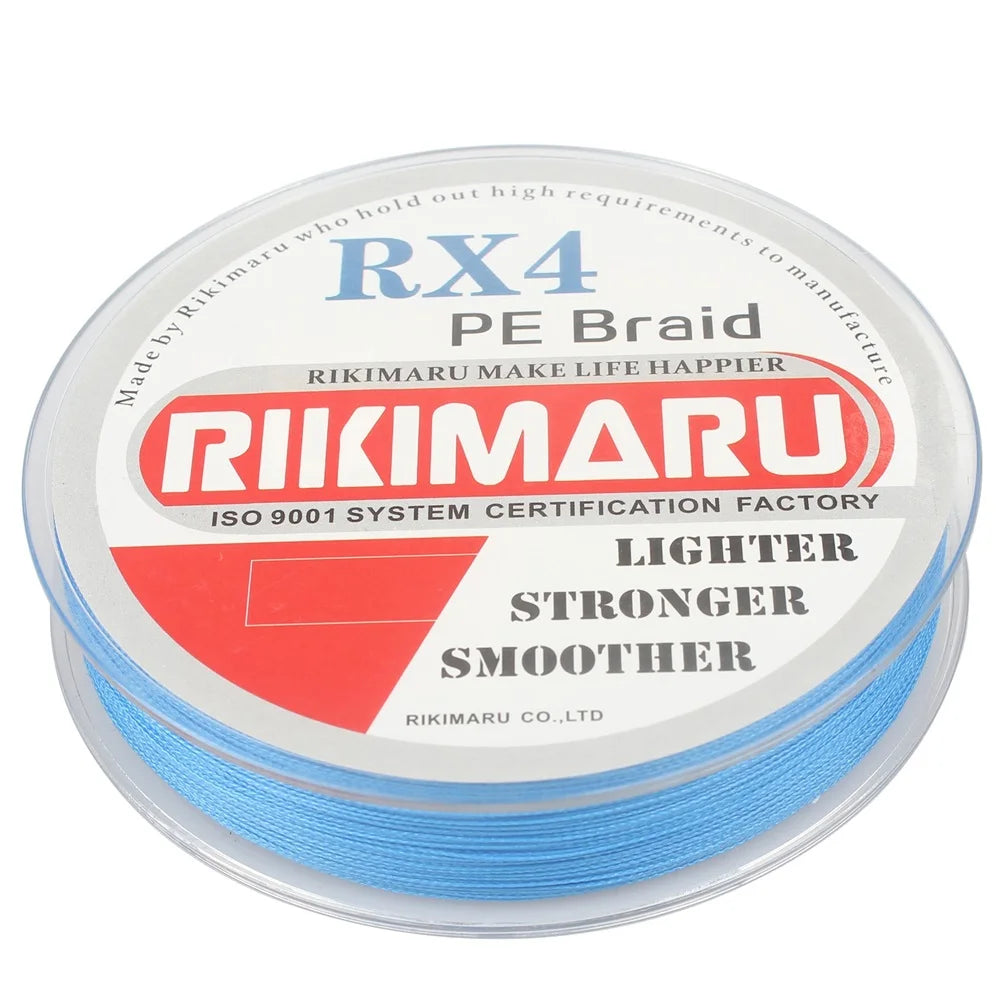 RIKIMARU 4X 300m 4 Strand PE Braid Fishing Line UHMWPE  Economic Floating Line Material Multifilament String Thin 0.05mm